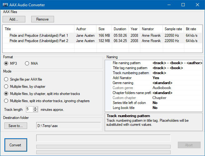 Remove DRM from M4B with AAX Audio Converter