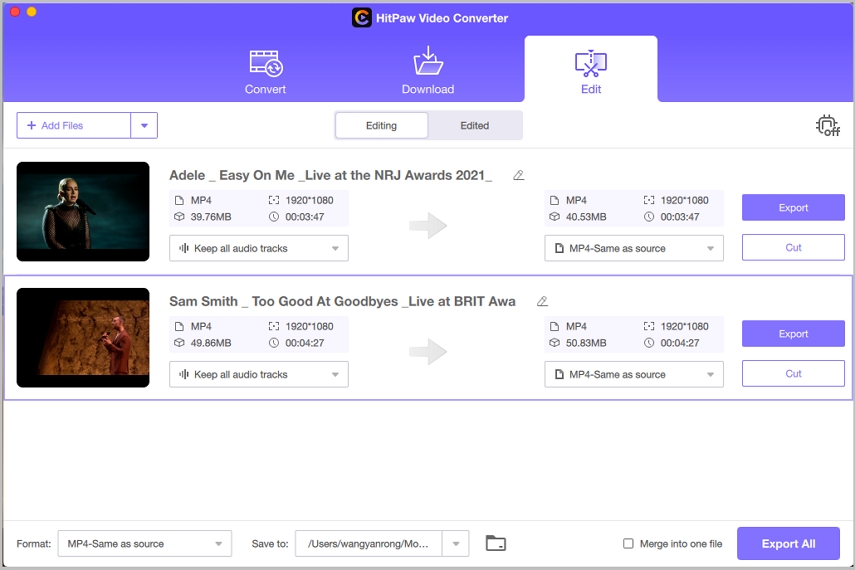 Combine MP4 Files with Hitpaw Video Converter