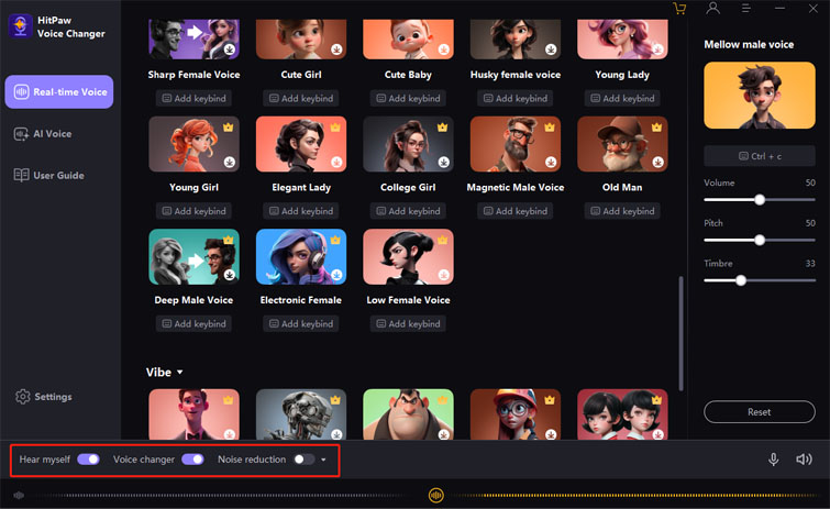 adjust global settings in hitpaw voice changer