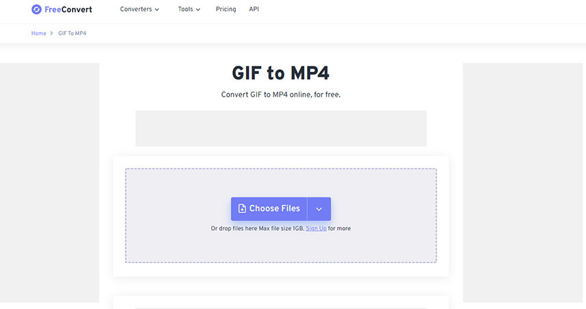 change gif to mp4 on freeconvert