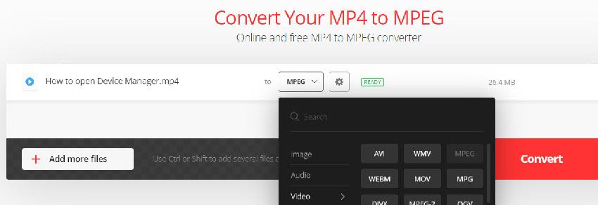 convert mp4 to mpeg online