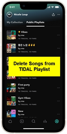 How to Delete Songs from Tidal Playlist