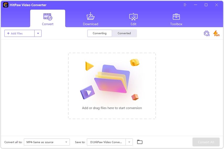 add mpeg4 file using HitPaw Video Converter