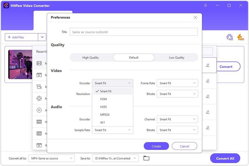 adjust video parameters