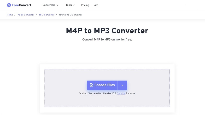 FreeConvert M4P to MP3