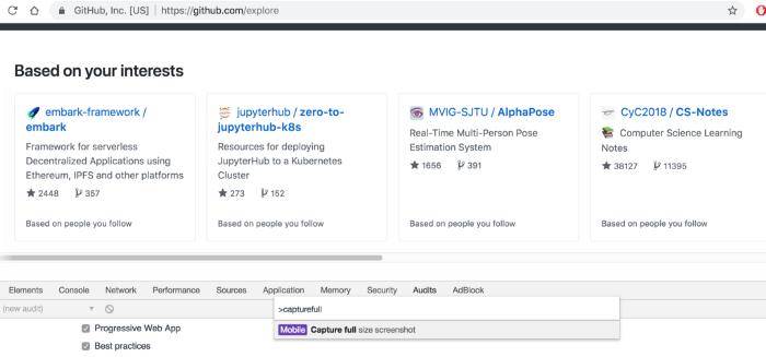 full page screen capture chrome