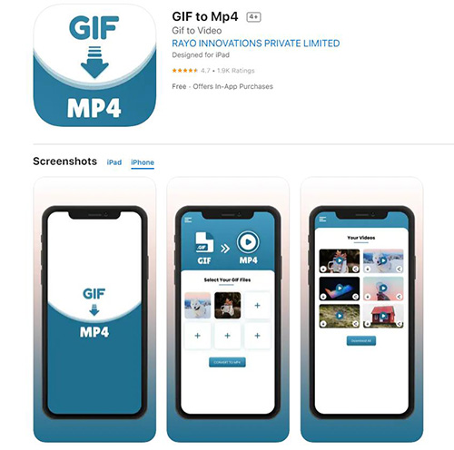 convert GIF to MP4 on iphone