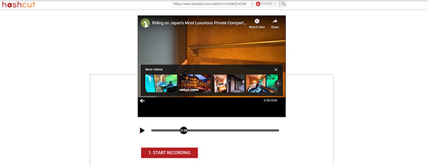 how to download a portion of youtube video with Hashcut