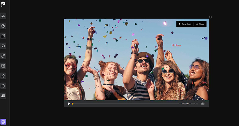 hitpaw online add subtitles save