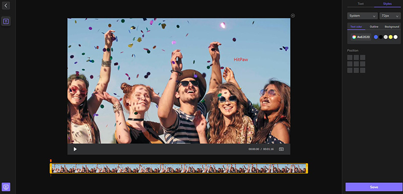 hitpaw online add subtitles upload