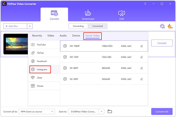 convert instagram video to mp4