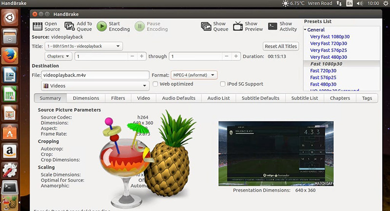 convert mp4 to WebM with handbrake