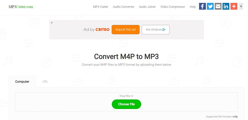 MP3cutter M4P to MP3 Converter Online
