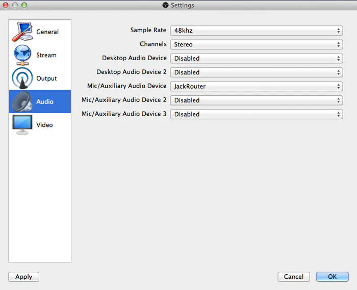 Audio Settings