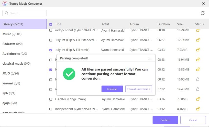 parse completed