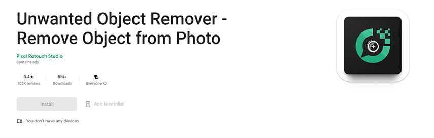 remove object from PixelRetouch
