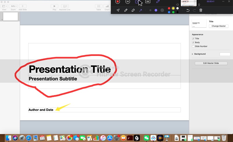 record video with annotations on Mac