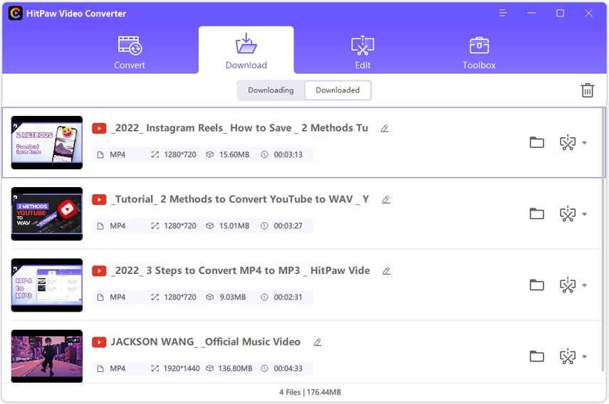 Check the downloaded video