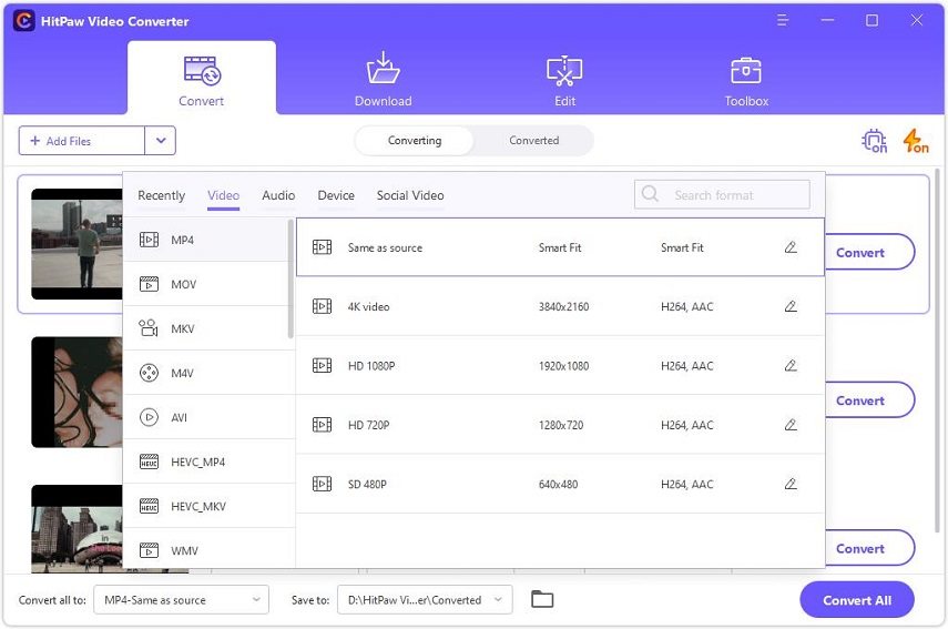 select WebM format