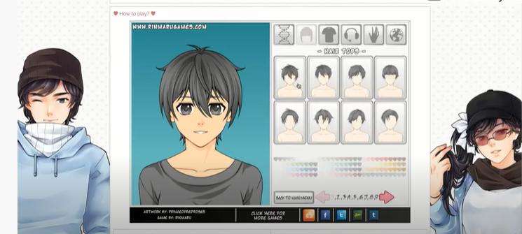 mega anime avatar - select facial traits