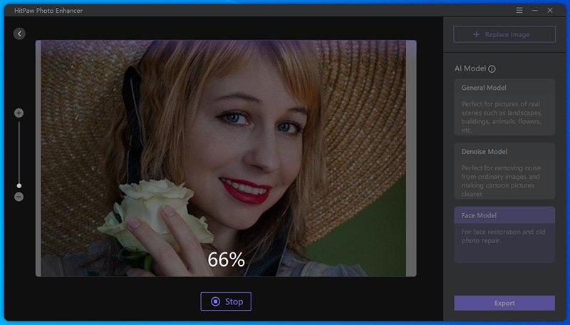 Click on the Preview to unblur a photo