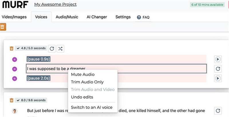 Murf AI Voice Changer