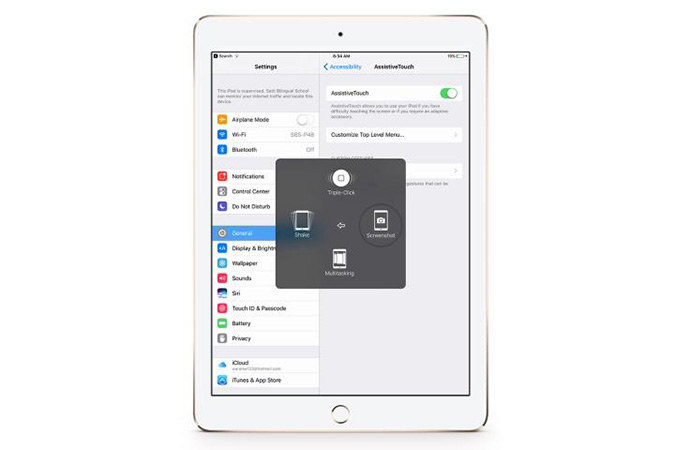 how to take a screenshot on ipad without home button