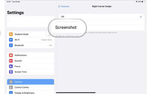 how take screenshot ipad