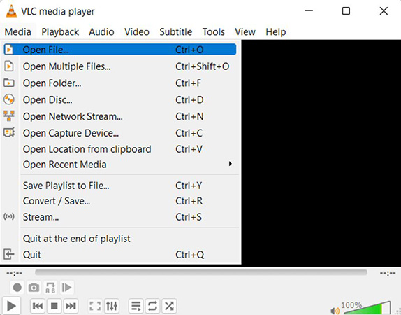 trim video vlc open video