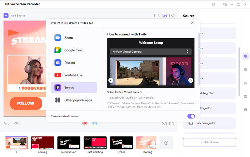 Step 3 to to HitPaw Video Switcher for Live Streaming
