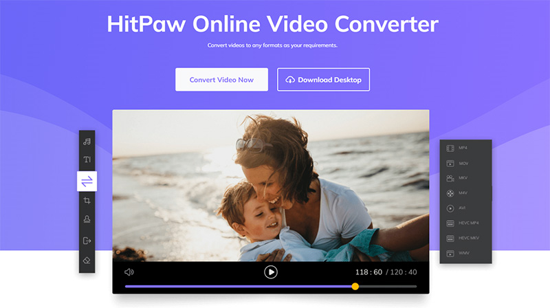 convert h265 to apple tv with hitpaw online video converter