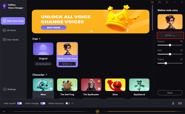Function of HitPaw Voice Changer
