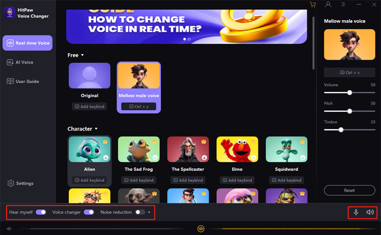 Function of HitPaw Voice Changer