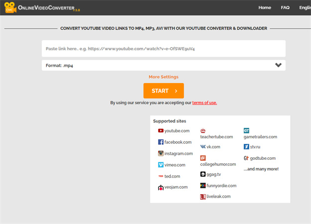 Rip DVD to MP4 with OnlineVideoConverter