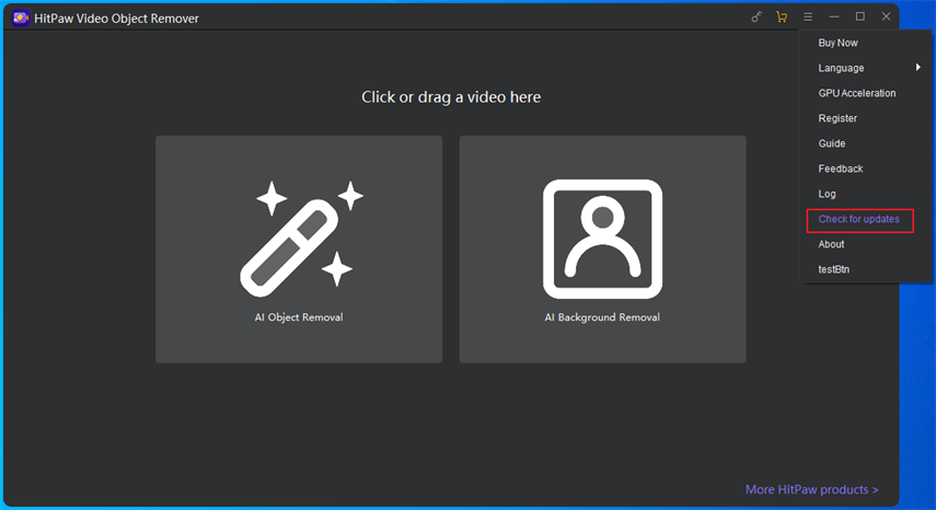 HitPaw video object remover update